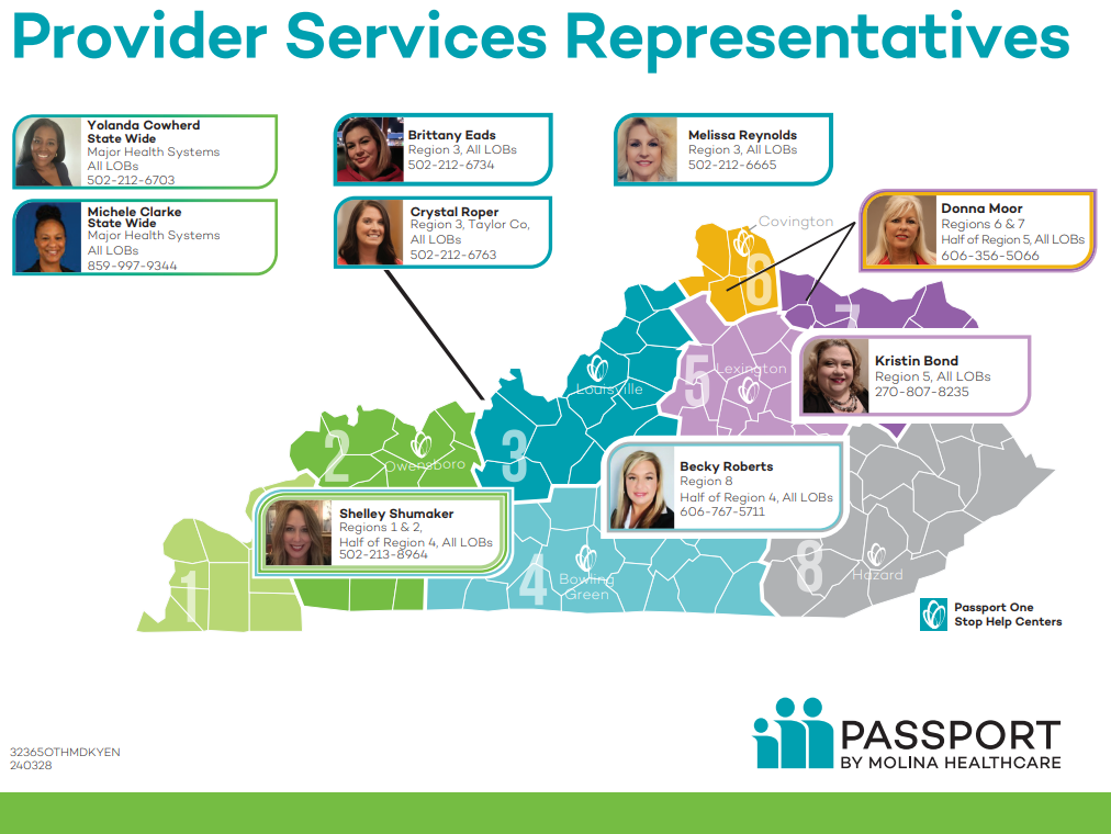 Meet the Provider Services Team Map