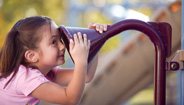 Little girl on playground Little girl on playground