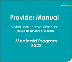 MHIL 2022 Medicaid Provider Manual