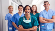 smiling healthcare providers