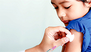 Child receiving immunization shot Child receiving immunization shot