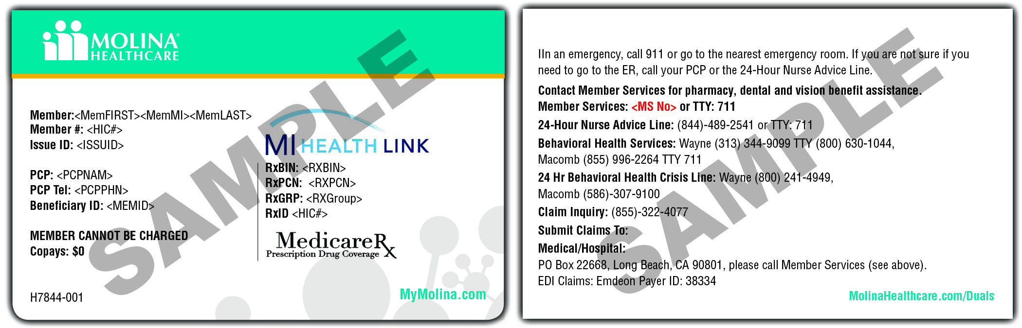 Member ID | Molina Healthcare Michigan