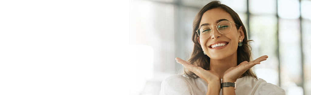 woman wearing glasses