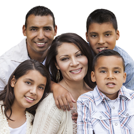 Family smiling