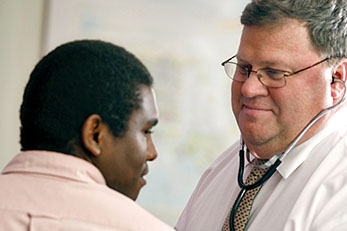 Doctor and male patient