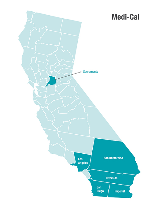 California service area map