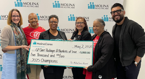Molina Healthcare of California Community Champions Check Presentation