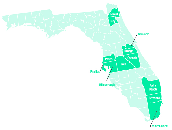 Florida Service Area Map