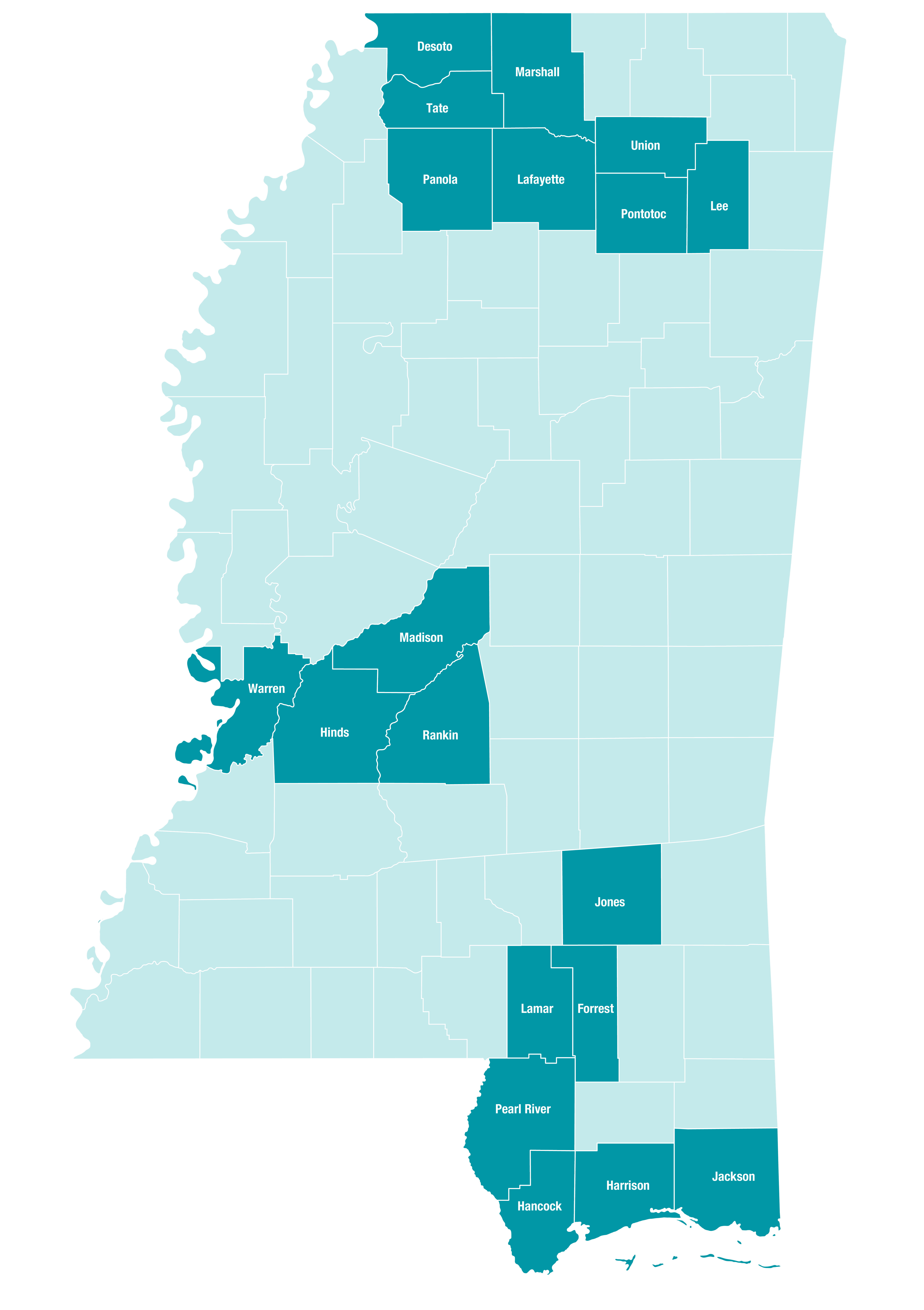 Mississippi Service Area Map