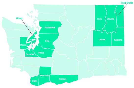 Washington Service Area Map