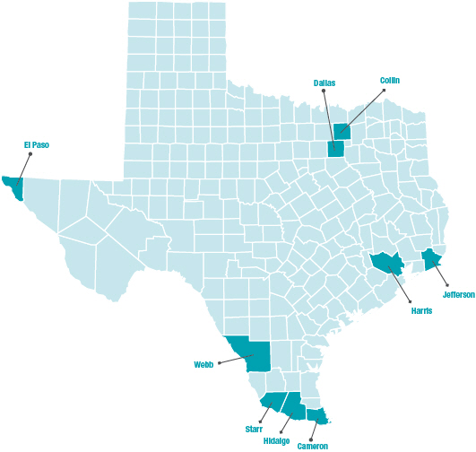 Texas Service Area Map