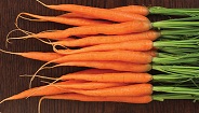 Bunch of carrots on table