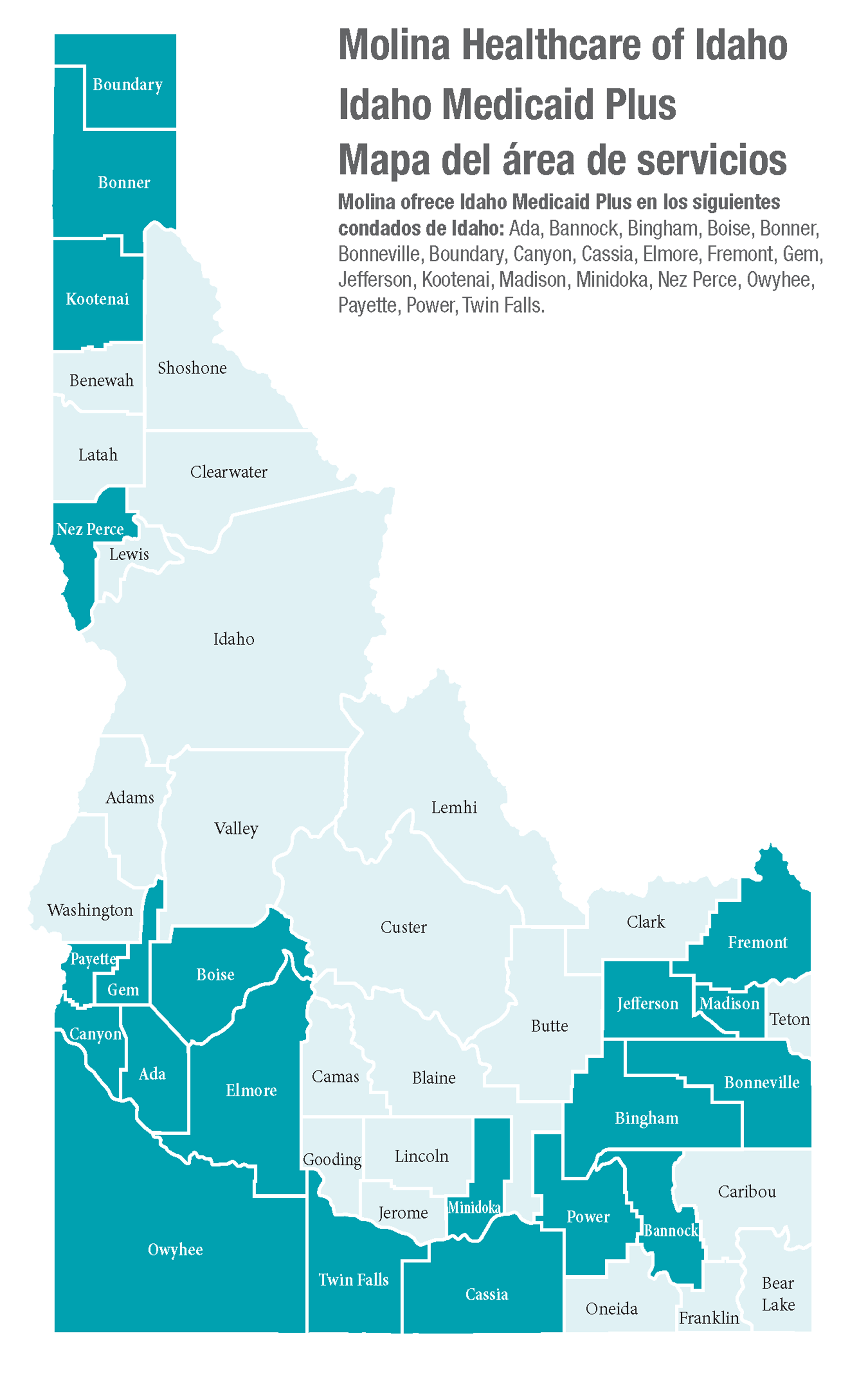 Idaho Service Area Map