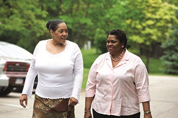 Two Women Walking