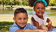 Two kids smiling Two kids smiling
