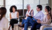 adults meeting in semiformal group setting adults meeting in semiformal group setting