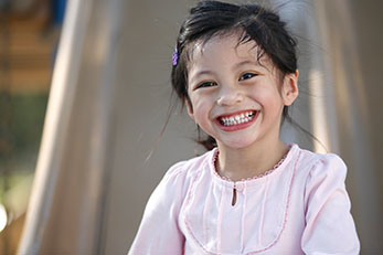 Girl smiling