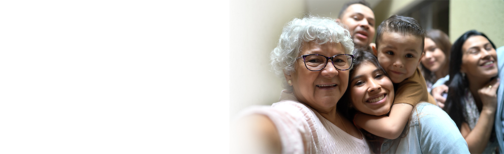 Family taking a selfie
