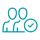 two people with check mark icon
