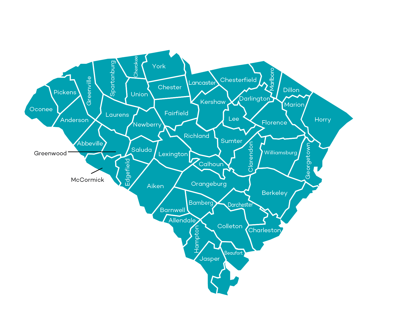 2021 SC Molina Dual Options Service Area Map