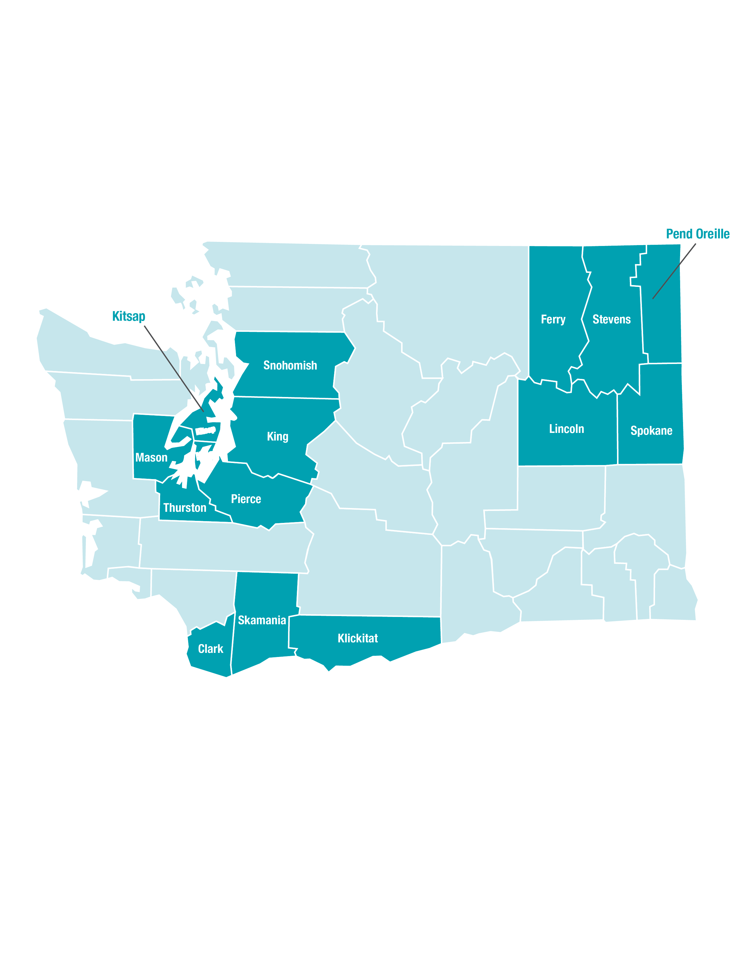 Service Area  Molina Healthcare Washington