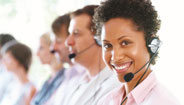 Woman on Headset Woman on Headset