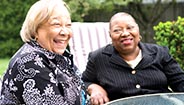 Two elderly ladies outside Two elderly ladies outside