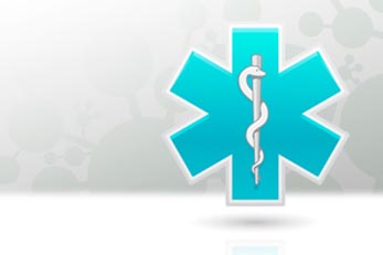 Medical symbol caduceus snake with stick