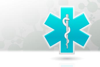 Medical symbol caduceus snake with stick