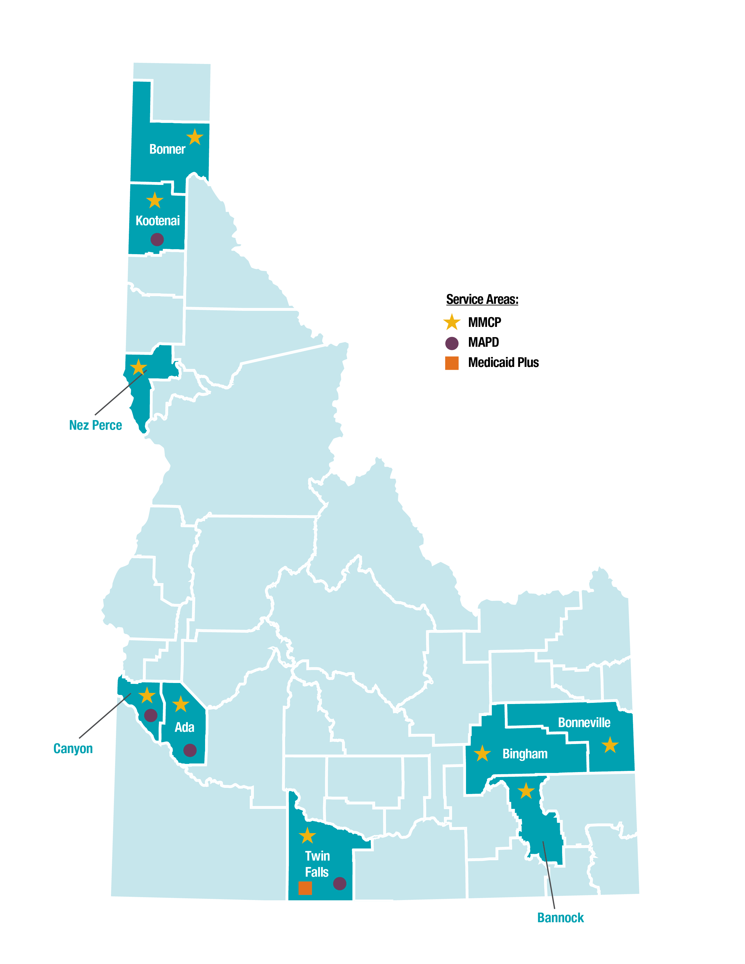 Idaho Service Area Map