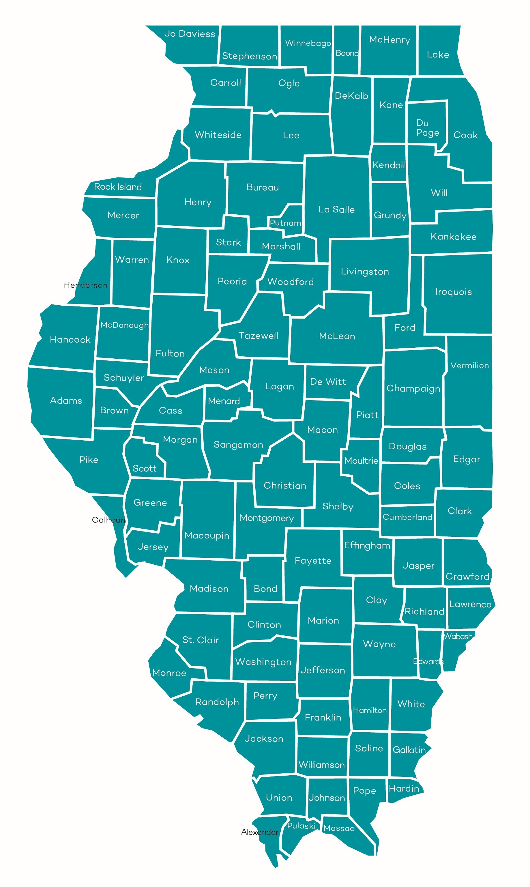 Service Area Of Illinois