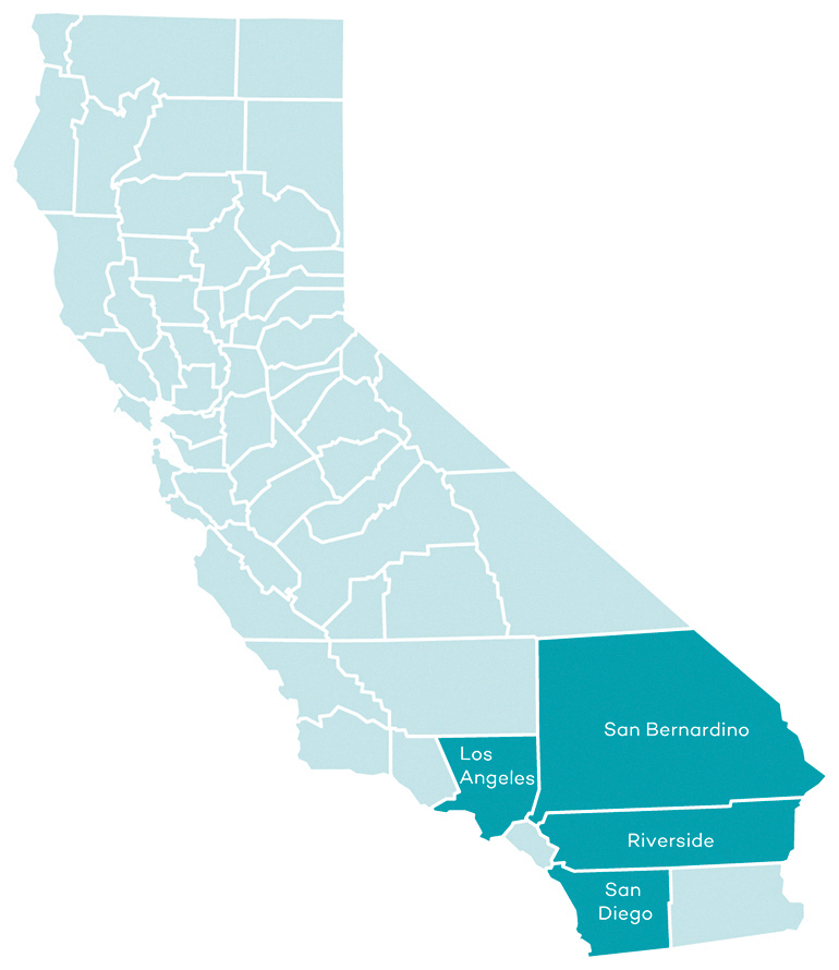 2021 CA Molina Dual Options Service Area Map